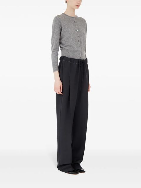 Maison Margiela drawstring pressed crease trousers - Black