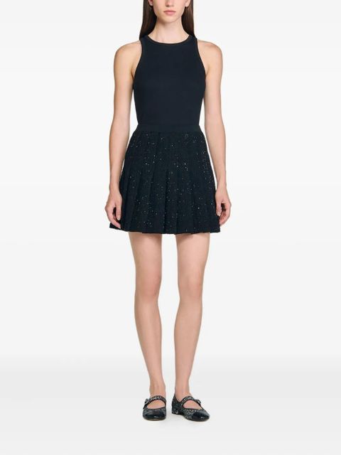 SANDRO pleated mini skirt - Black - zdjęcie produktu nr 2