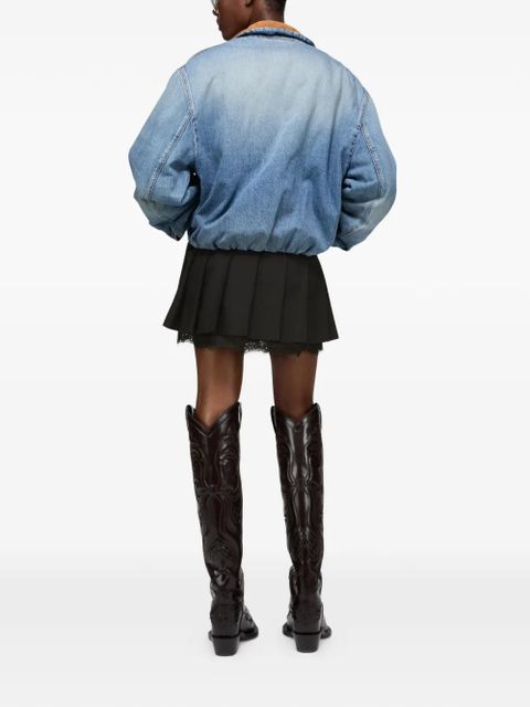 Acne Studios lace pleated mini skirt - Blue - zdjęcie produktu nr 2