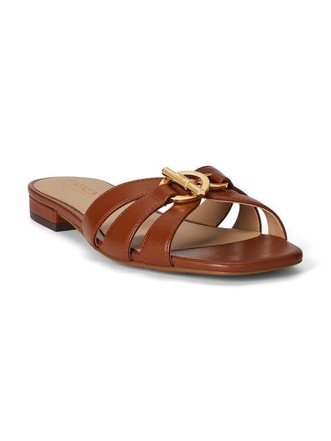Lauren Ralph Lauren klapki skórzane Blaike Slide - zdjęcie produktu nr 1