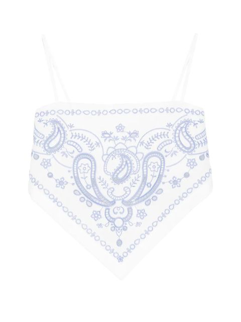 Self-Portrait tie top - White - zdjęcie produktu nr 1