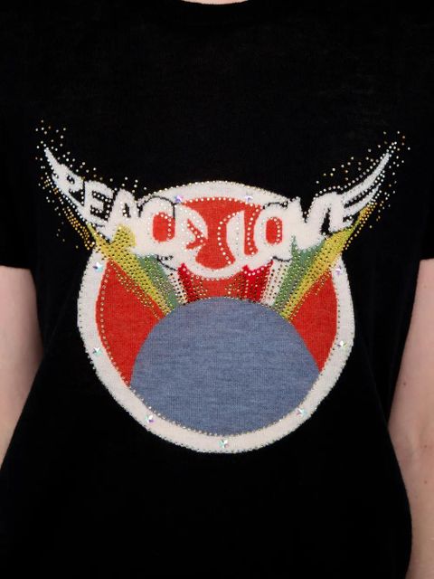 Zadig&Voltaire embellished graphic t-shirt - Black