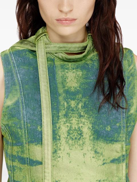 Diesel biker-straps vest - Green