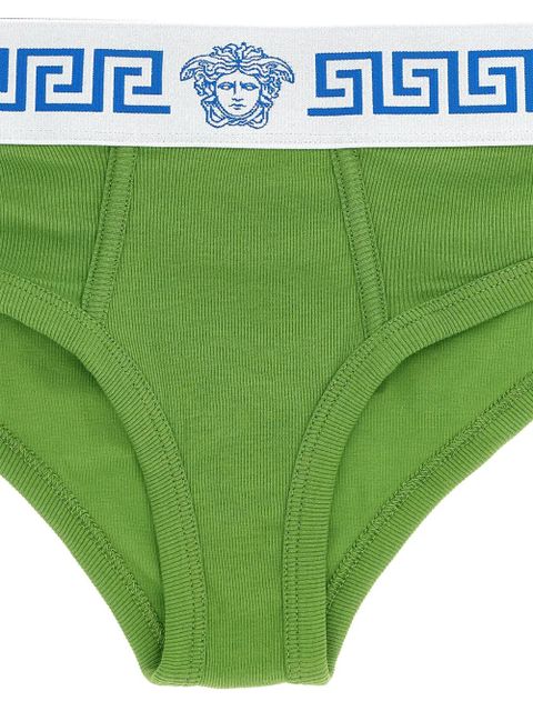 Versace Medusa ribbed briefs - Green
