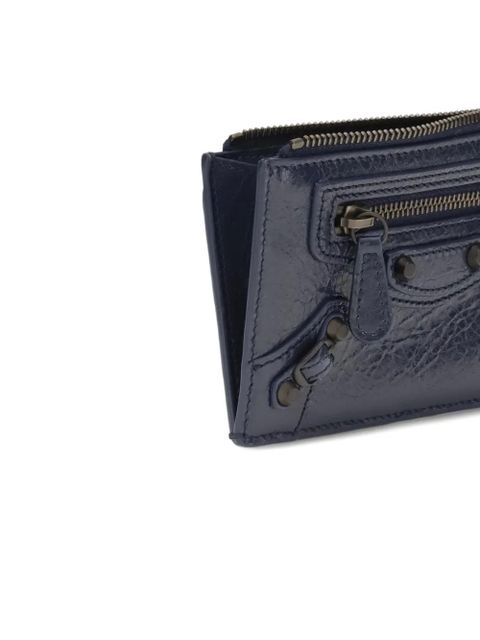 Balenciaga Le City studded zipped card holder - Blue
