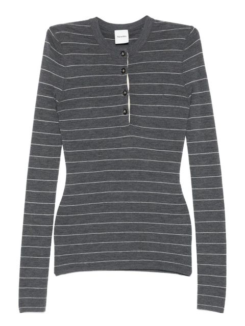 Nanushka striped button-front top - Grey - zdjęcie produktu nr 1