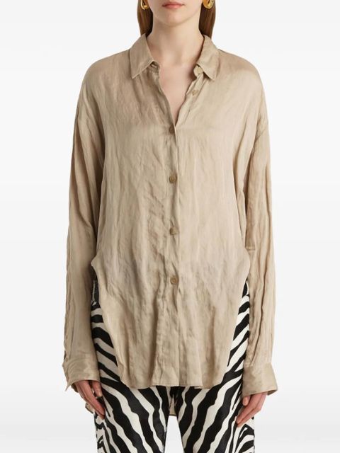 KHAITE Goya button-down shirt - Neutrals