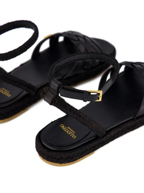Valentino Garavani VLogo Signature interwoven sandals - Black