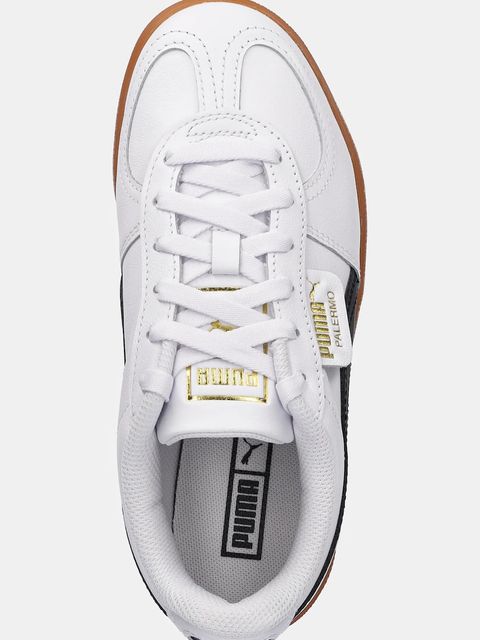 Puma sneakersy skórzane Palermo Elevata Lth Wns damskie kolor biały 400461