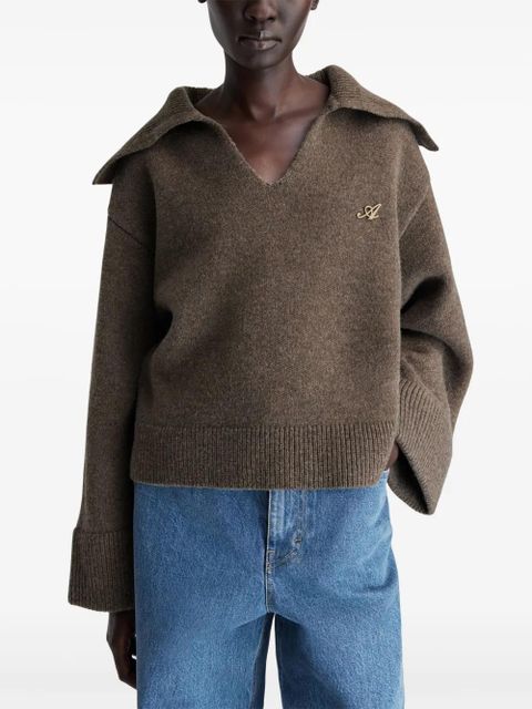 Axel Arigato Clio cropped jumper - Brown