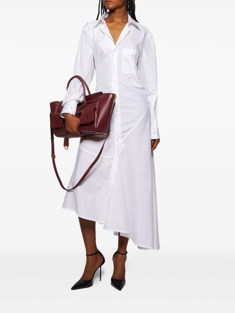 Victoria Beckham panelled asymmetrical shirt dress - White