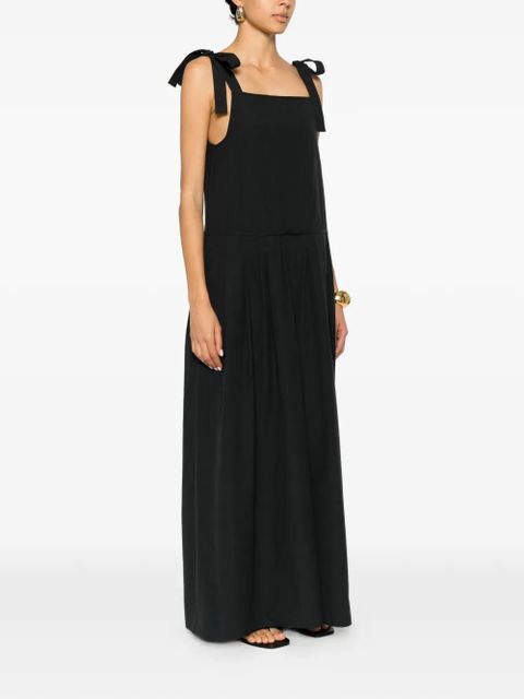 Weekend Max Mara tie-fastening pleated jumpsuit - Black