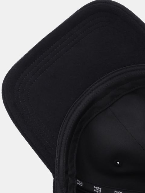 Tommy Hilfiger czapka z daszkiem wełniana kolor czarny AW0AW17773