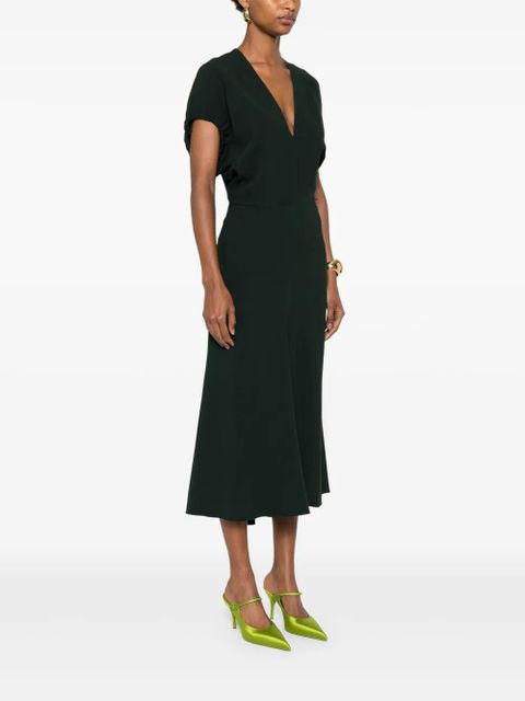 Victoria Beckham V-neck midi dress - Green - zdjęcie produktu nr 2