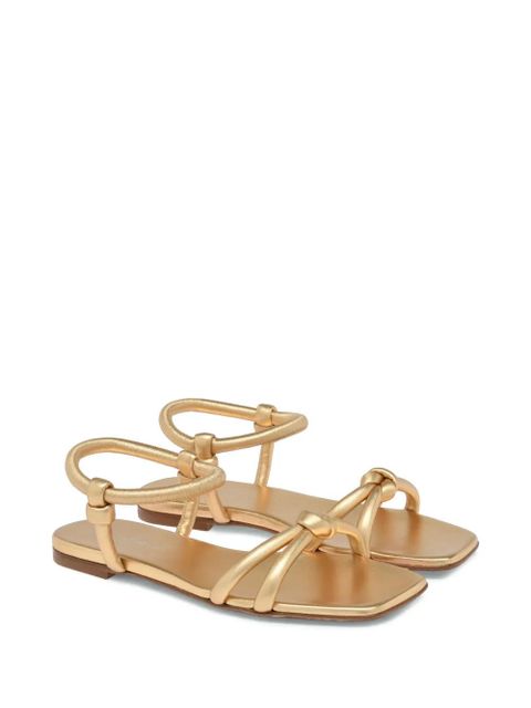 Gianvito Rossi knotted strap flat shoes - Gold - zdjęcie produktu nr 2