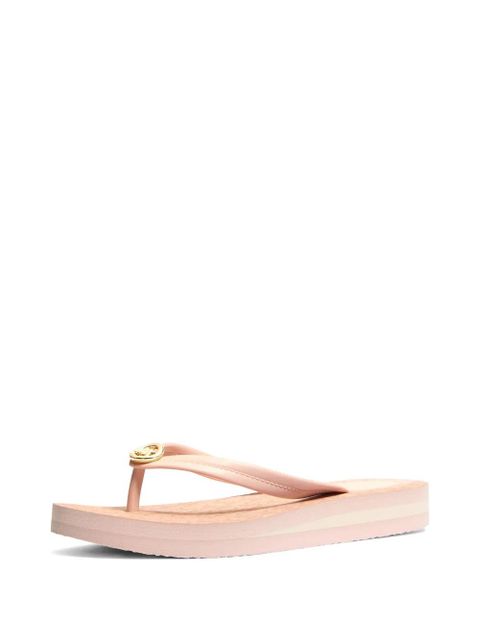 Michael Kors Posie logo hardware flip flops - Pink