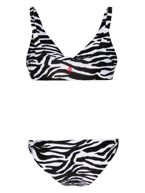 The Attico twist-detailing zebra-print bikini - White - zdjęcie produktu nr 2