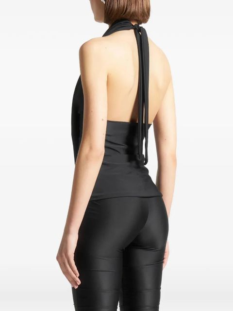 Manière De Voir draped halterneck top - Black