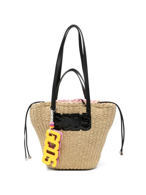 GCDS logo-plaque tote bag - Neutrals - zdjęcie produktu nr 1