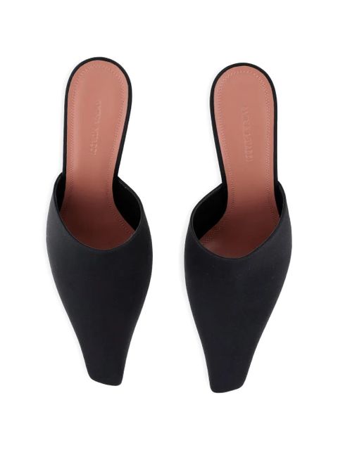 Amina Muaddi Jamie square-toe mules - Black