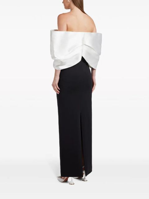 Solace London Filippa off-shoulder gown - Black