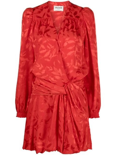 Zadig&Voltaire floral-jacquard wrap minidress - Red - zdjęcie produktu nr 1