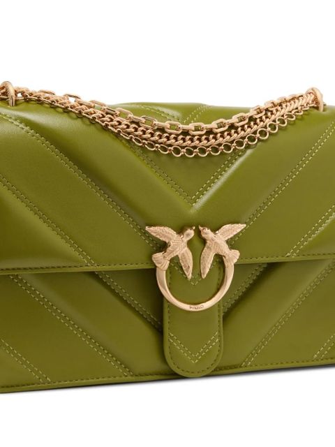 PINKO medium Love Bag One chevron shoulder bag - Green - zdjęcie produktu nr 2