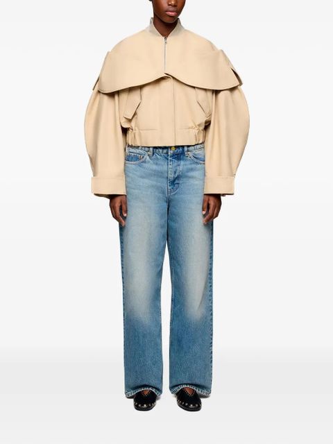 GANNI layered-detail bomber jacket - Neutrals - zdjęcie produktu nr 2