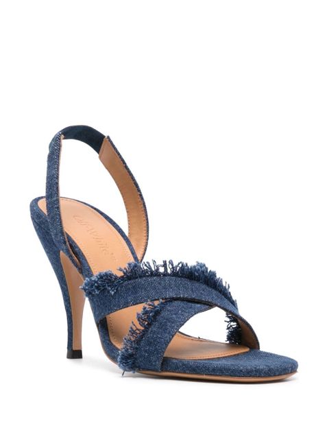 Off-White 110mm denim sandals - Blue