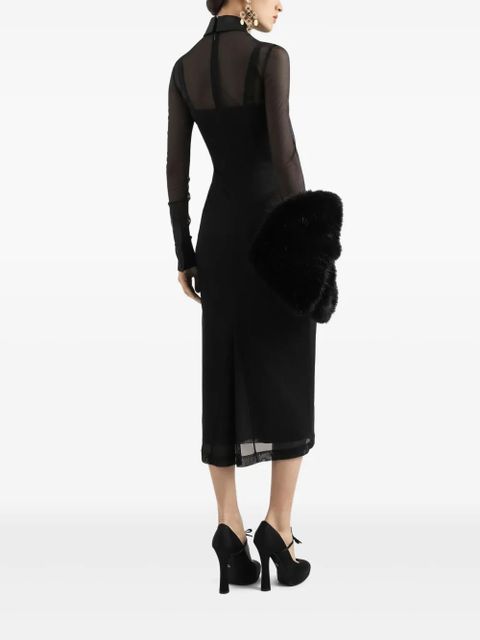 Dolce & Gabbana satin-detail tulle dress - Black - zdjęcie produktu nr 2