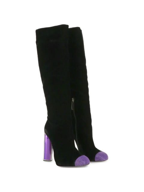 TOM FORD beaded-toe block-heel boots - Black - zdjęcie produktu nr 2