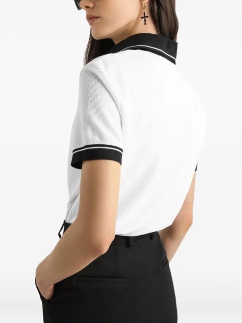 Dolce & Gabbana embroidered-logo polo top - White