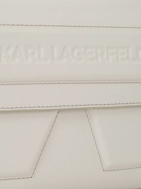 Karl Lagerfeld torebka skórzana IKON/K kolor biały A2W30198