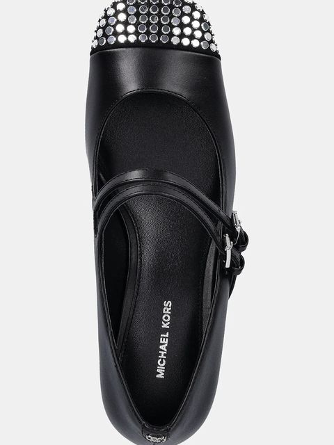 MICHAEL Michael Kors czółenka skórzane Matilda kolor czarny na słupku 40F5MTMP3L.001