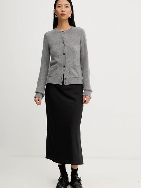 MM6 Maison Margiela kardigan z dodatkiem wełny damski kolor szary S62HP0036.M13187.854