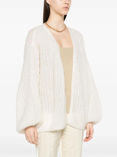 TOTEME puff-sleeve cardigan - White