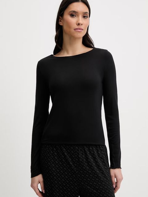 United Colors of Benetton longsleeve piżamowy z domieszką lnu - zdjęcie produktu nr 1