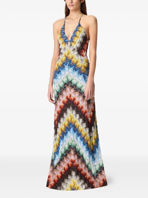 Missoni zig-zag V-neck maxi dress - White - zdjęcie produktu nr 2