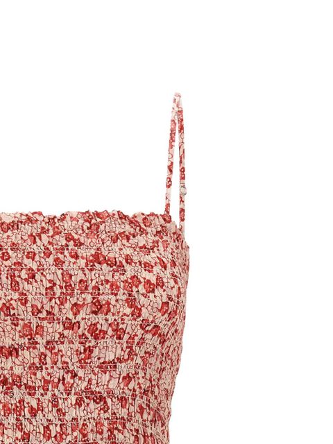 MARANT ÉTOILE Elodie ruffled floral print mini dress - Red