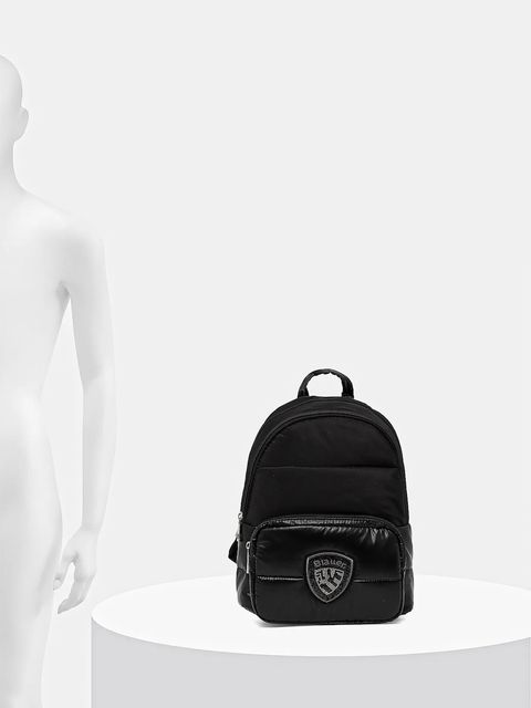 Blauer plecak damski kolor czarny mały z aplikacją WAVE04