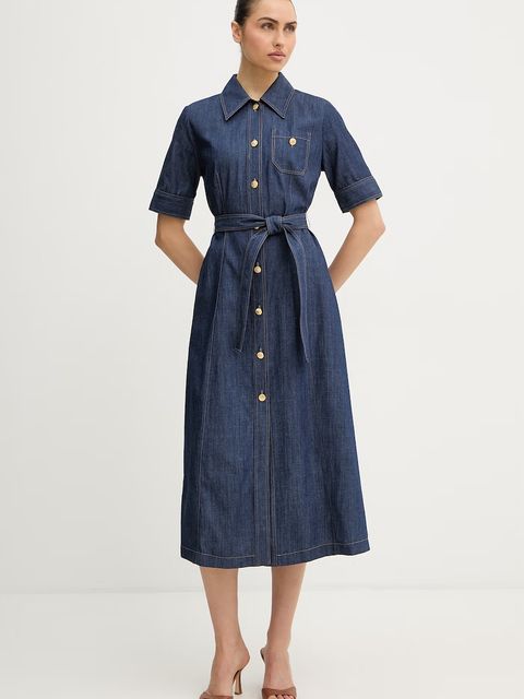 Luisa Spagnoli sukienka jeansowa Periodico - zdjęcie produktu nr 2