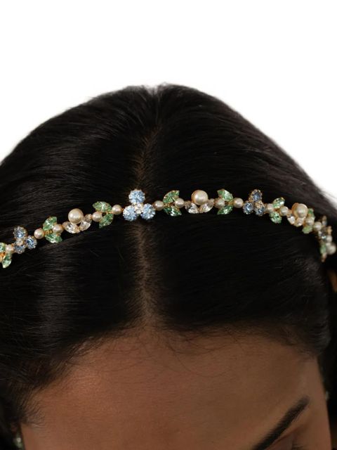 Jennifer Behr Vivi crystal-embellished headband - Gold