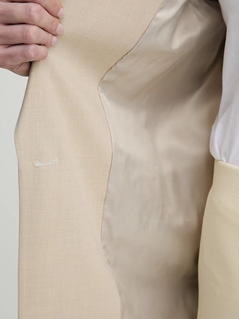 ISABELLE BLANCHE marynarka kolor beżowy jednorzędowa IS25SS-J023-T003