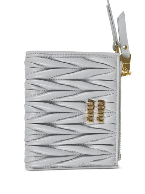 Miu Miu matelasse zip-around wallet - Grey