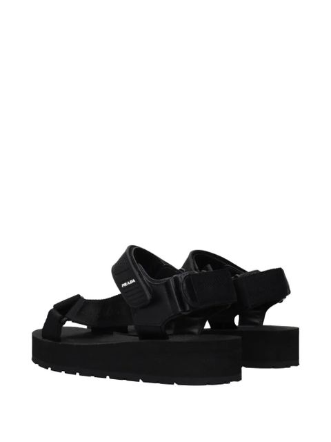 Prada touch-strap platform sandals - Black