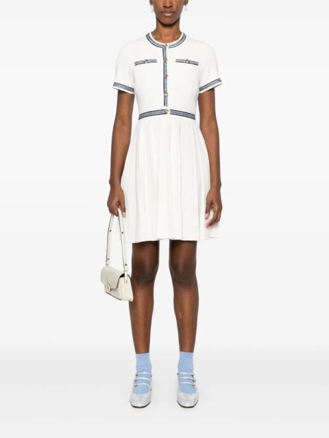 Maje pleated mini dress - White