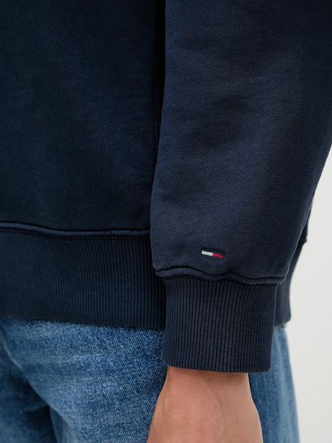 Tommy Jeans bluza bawełniana damska kolor granatowy z nadrukiem DW0DW21202