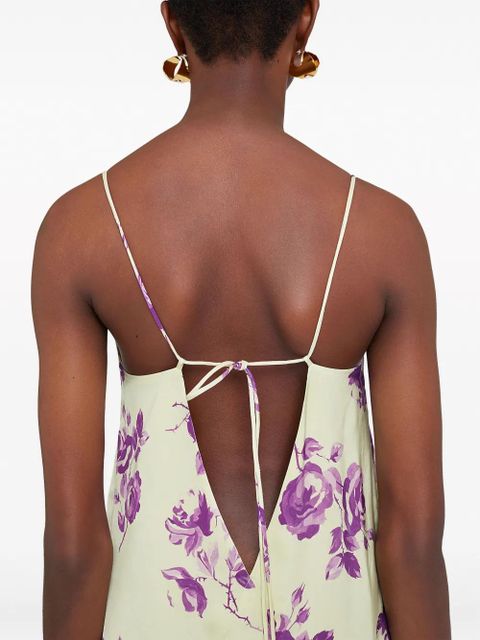 Jil Sander floral-print maxi dress - White