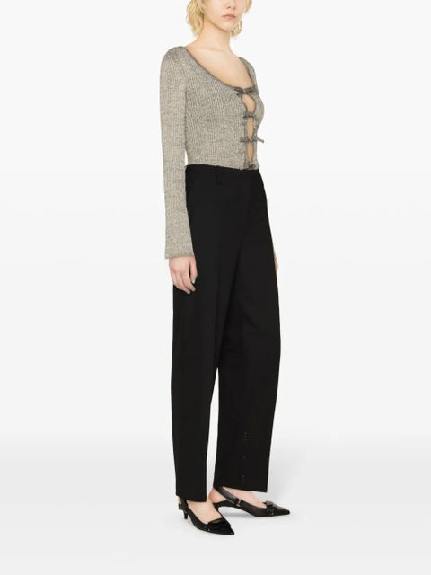 GANNI mid-rise tailored trousers - Black