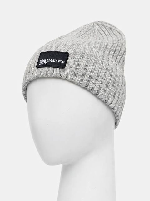 Karl Lagerfeld Jeans czapka z wełną kolor szary A3W33111 - zdjęcie produktu nr 2